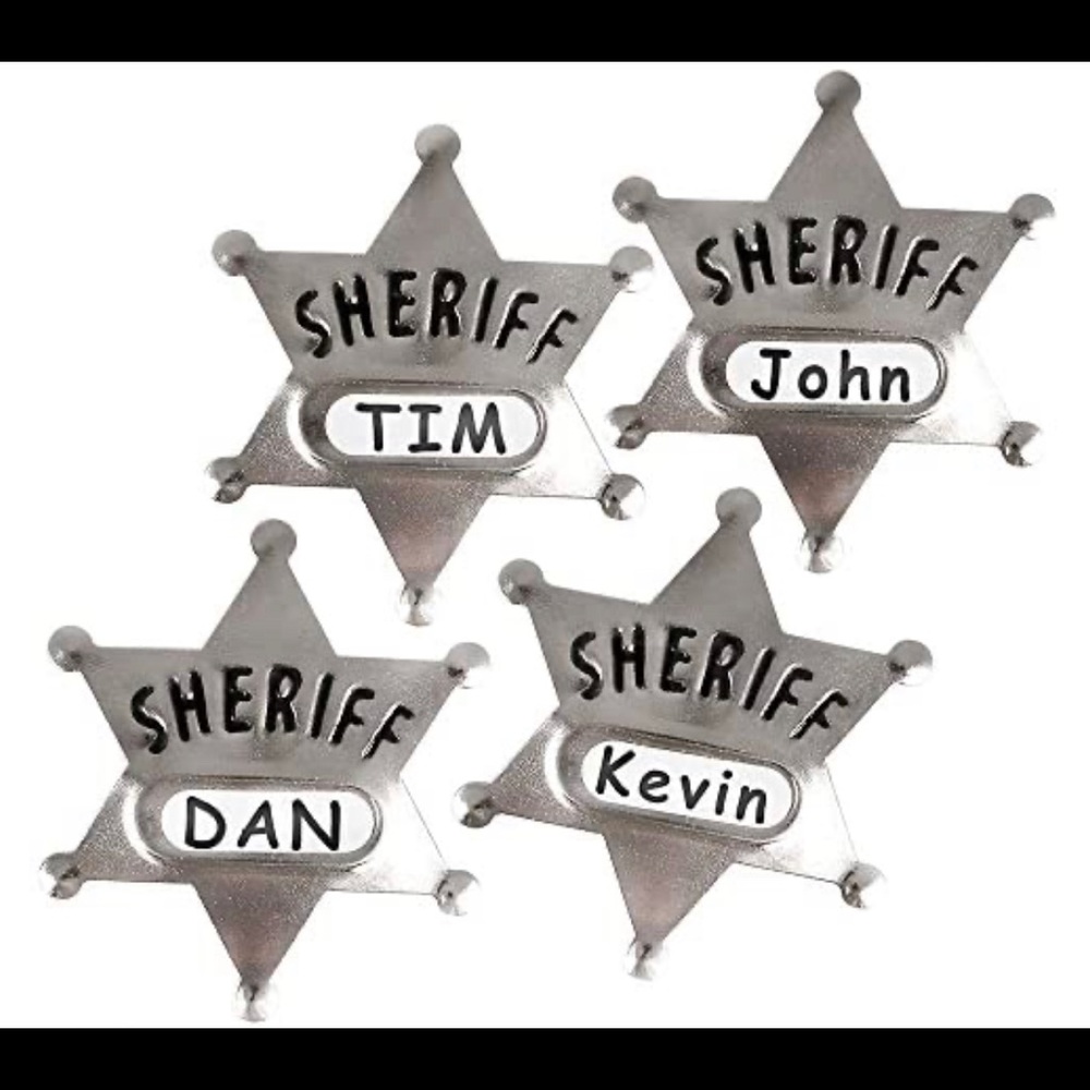 Sheriff Badge Birthday, Bachelorette, Cowboy Party